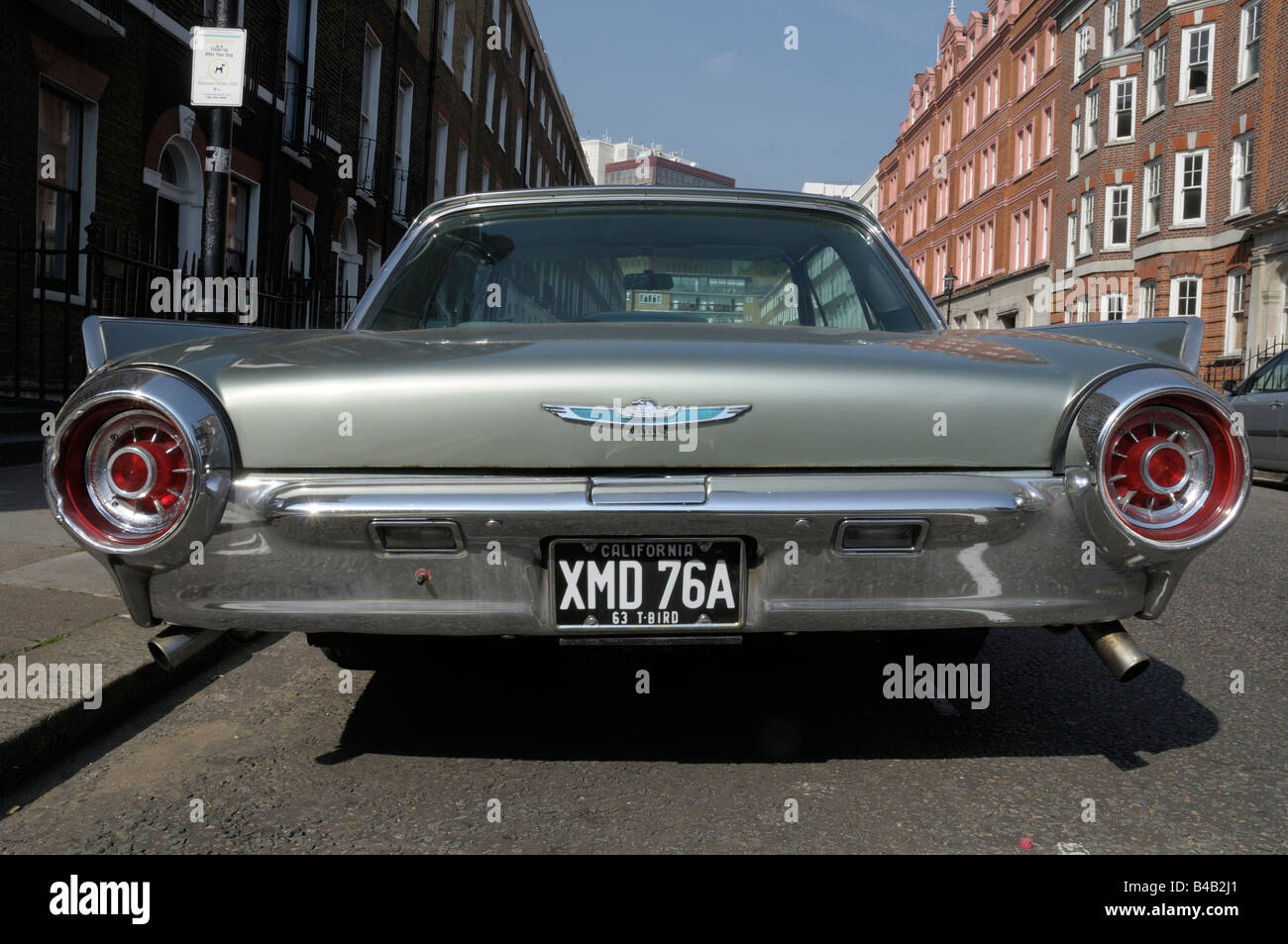 Rear view of a 1963 Ford Thunderbird Stock Photo