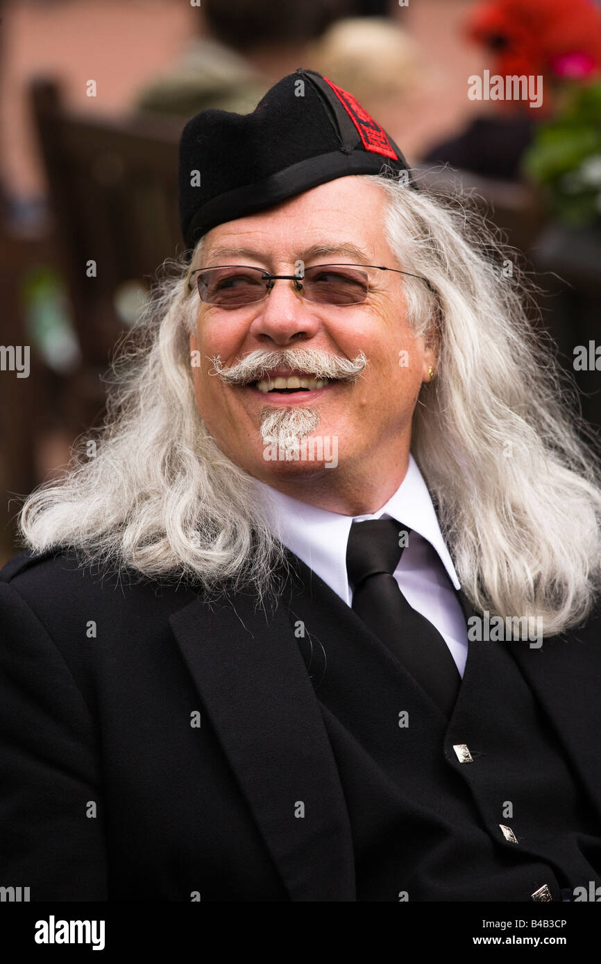 Pipe Band member involved in the Piping Festival Glasgow Scotland Stock Photo