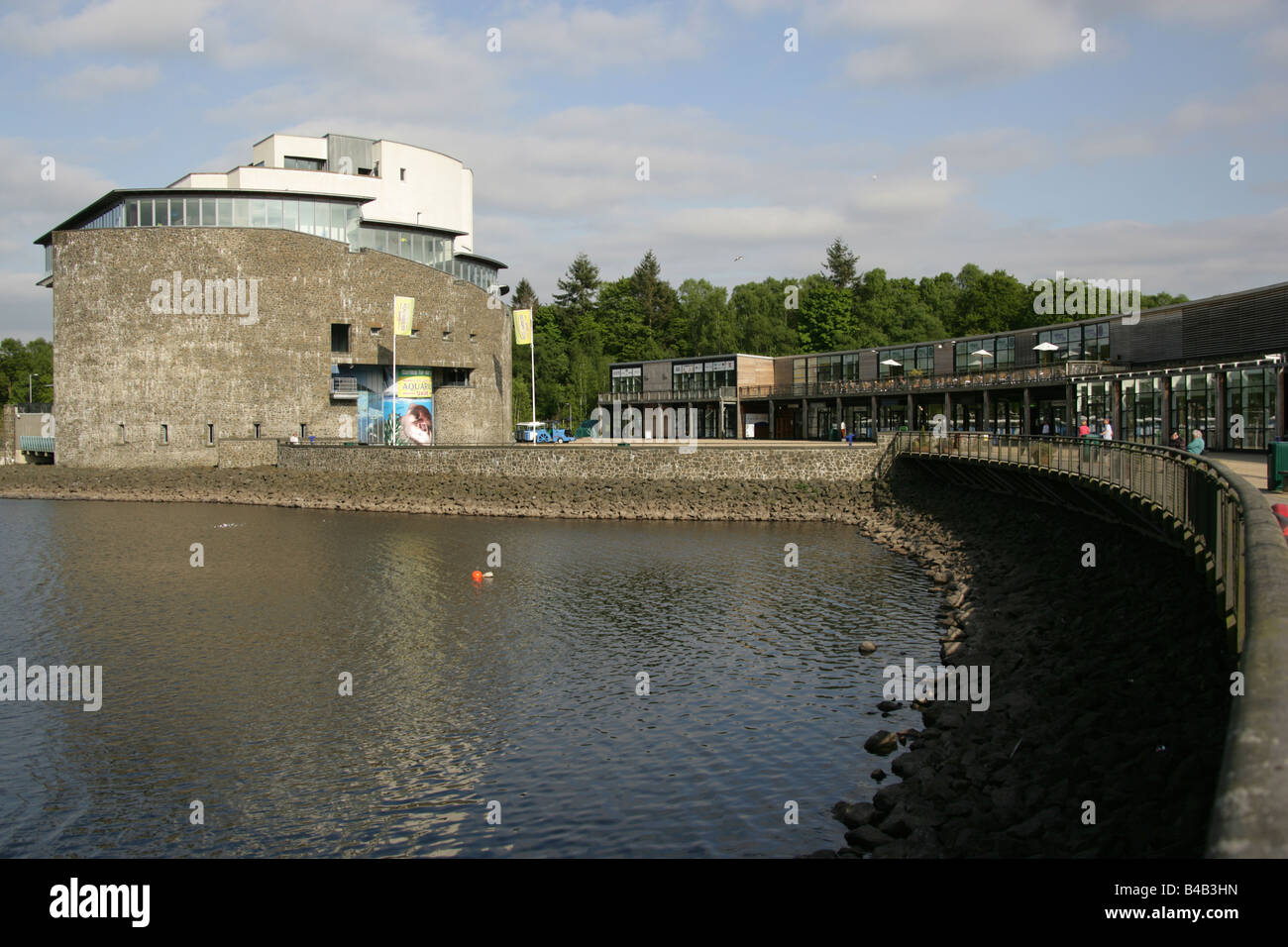 Area of Loch Lomond, Scotland. The Lomond Shore Aquarium and Sea Life ...