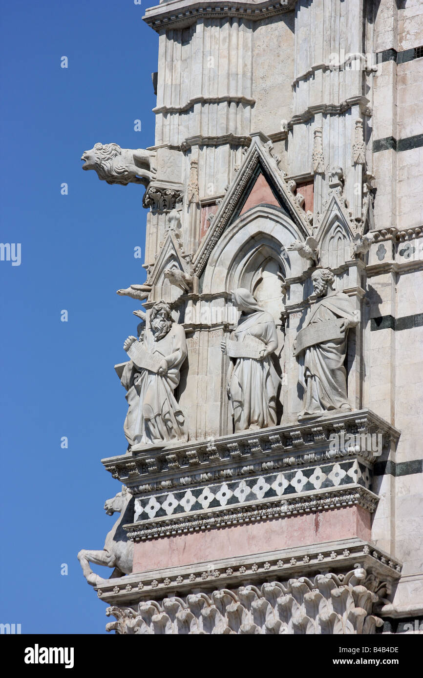 Siena Cathedral exterior, detail, Tuscany, Italy Stock Photo