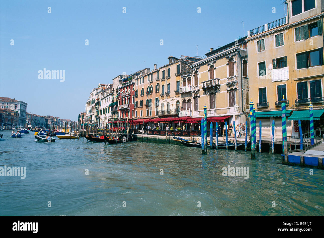 Italy Venice The Grand Canal way of life Stock Photo