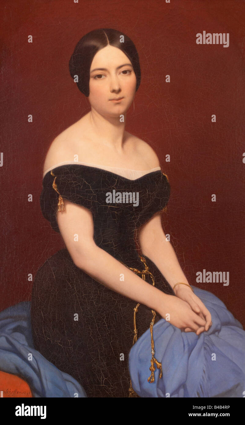 Arie Scheffer, dit Ary (1795-1858) Portrait de Madame Edmond Caillard née Sipierre  Paris, Musée du Petit Palais 1842 Stock Photo