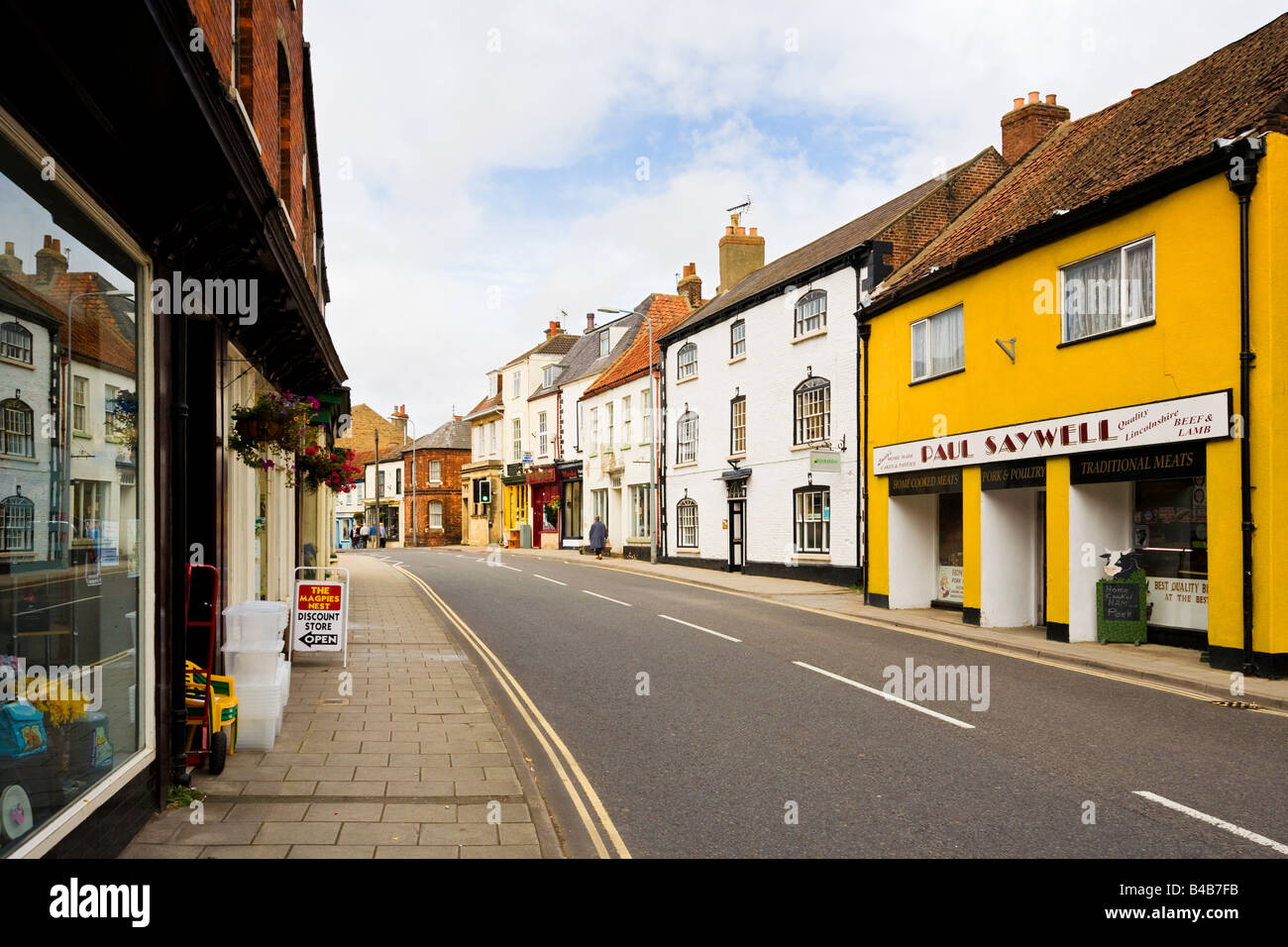 High street in Alford in Lincolnshire, England, UK Stock Photo