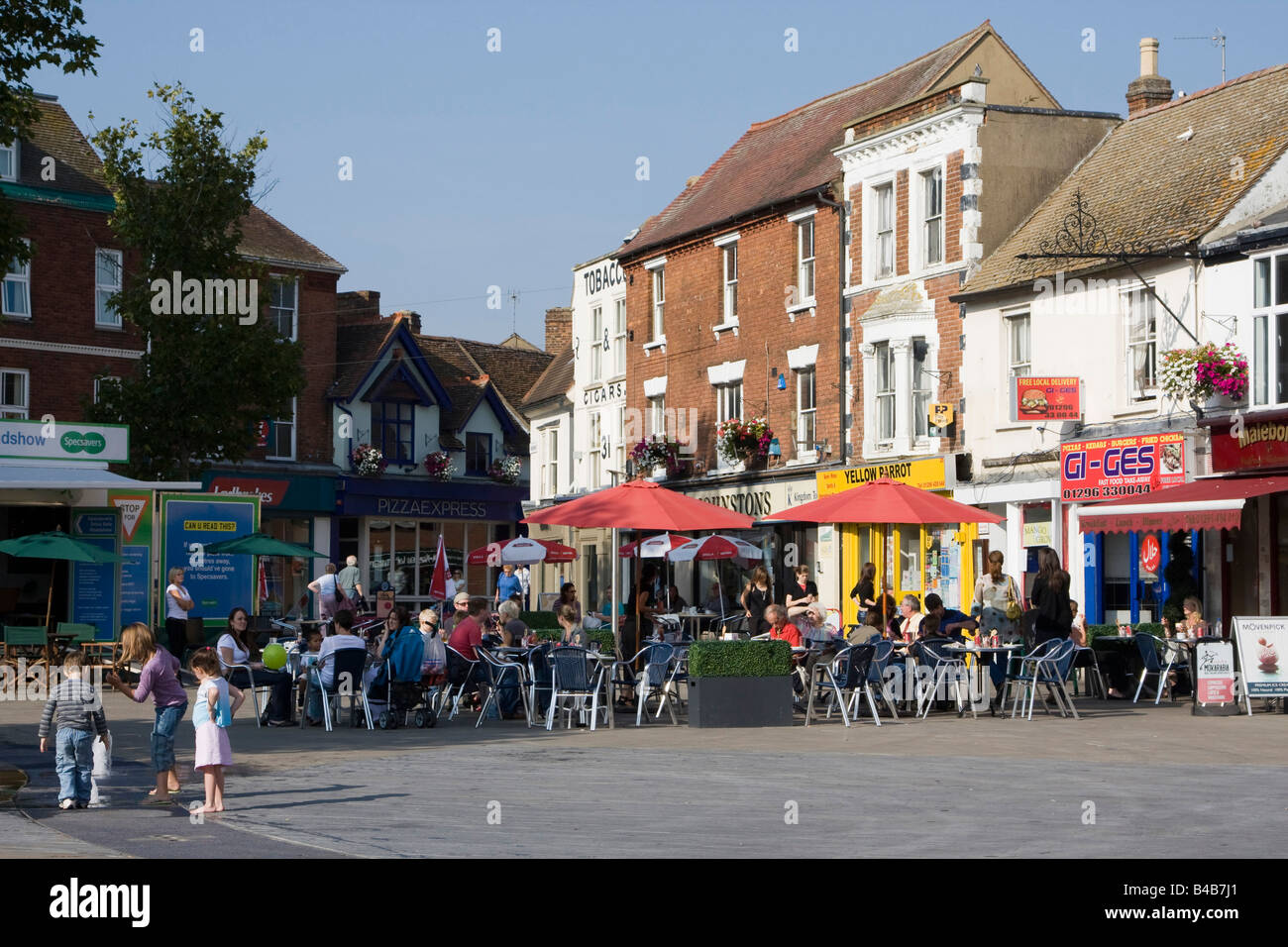 Kingsbury Aylesbury town centre high street Buckinghamshire England, United Kingdom. Stock Photo