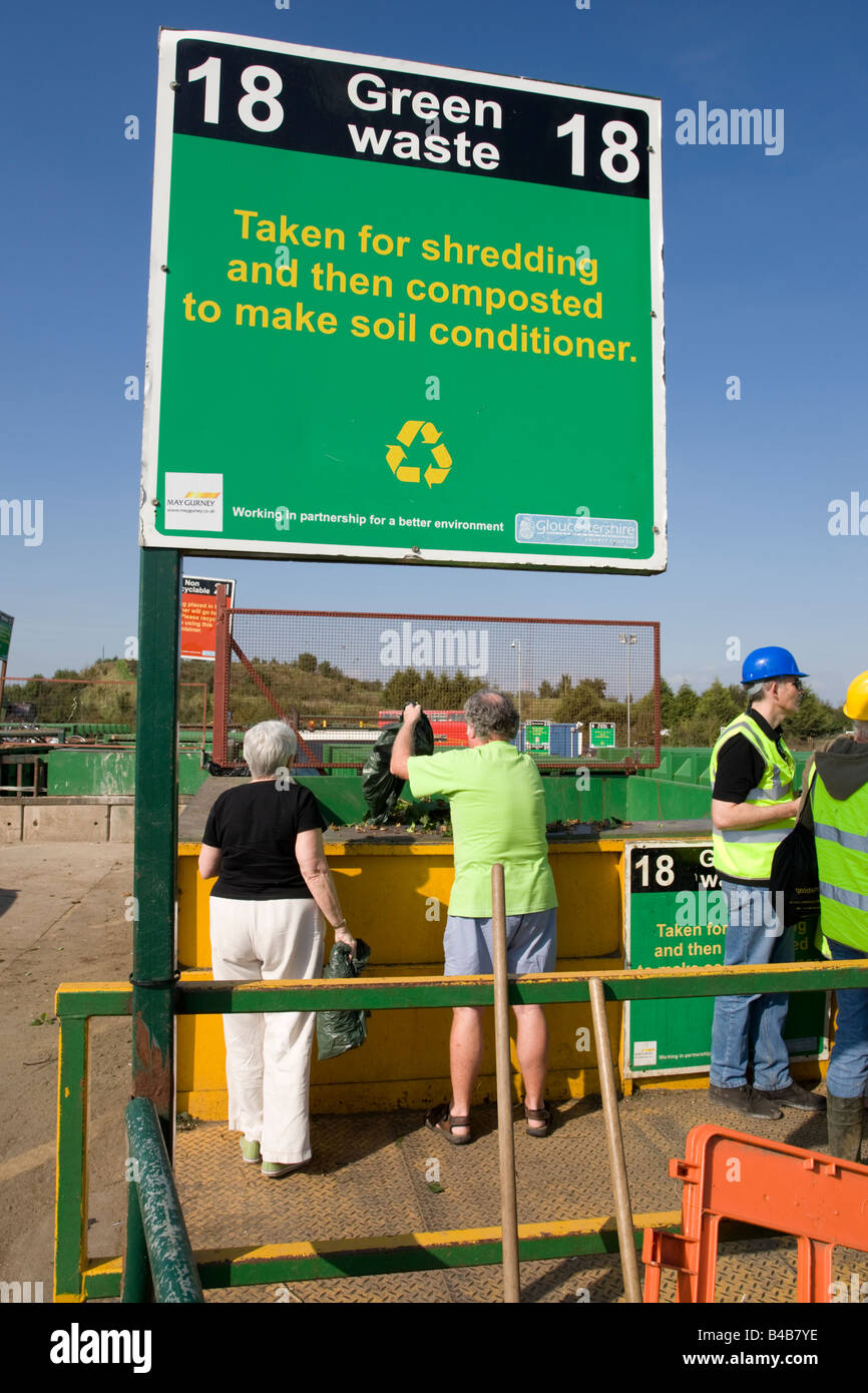Green waste recycling skip domestic site Wingmoor Farm Stoke Orchard