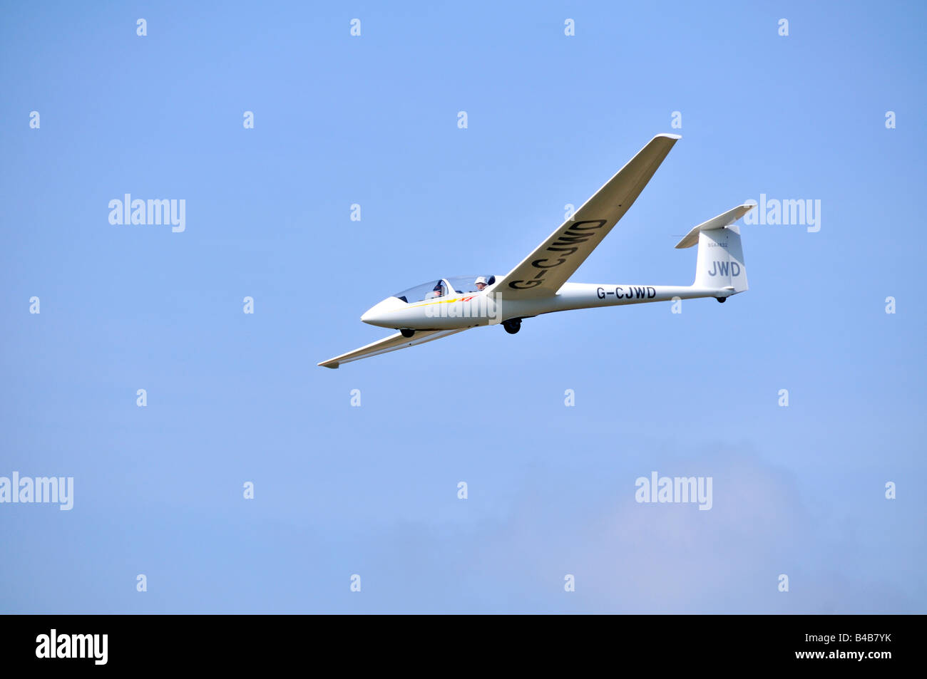 Glider against a blue sky Dunstable Downs England Stock Photo Alamy