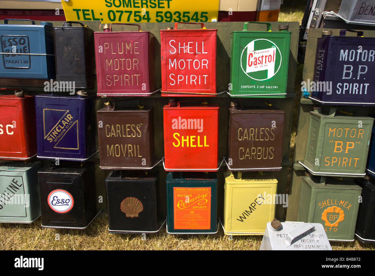 Wiltshire Steam vintage Rally England 2008 Petrol cans 1890 1950