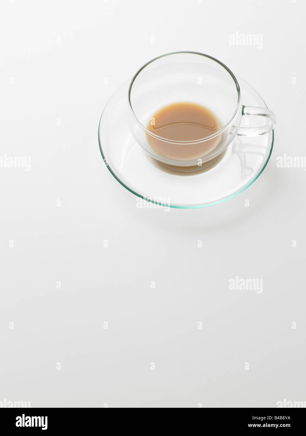 glass tea cup and saucer Stock Photo Alamy
