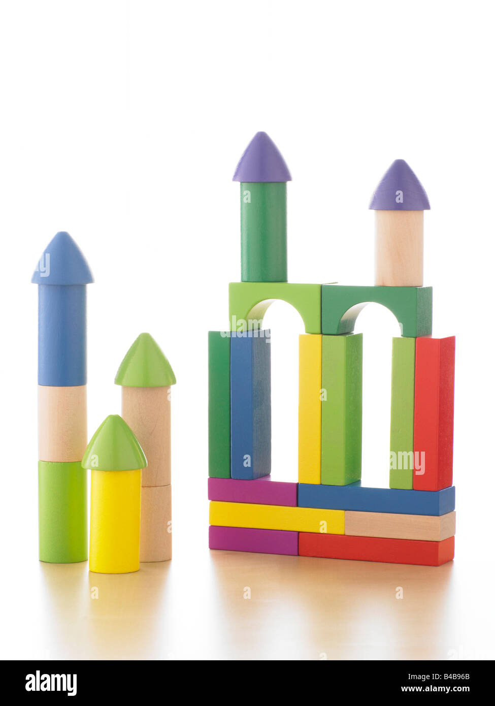 toy children's wooden building blocks Stock Photo Alamy