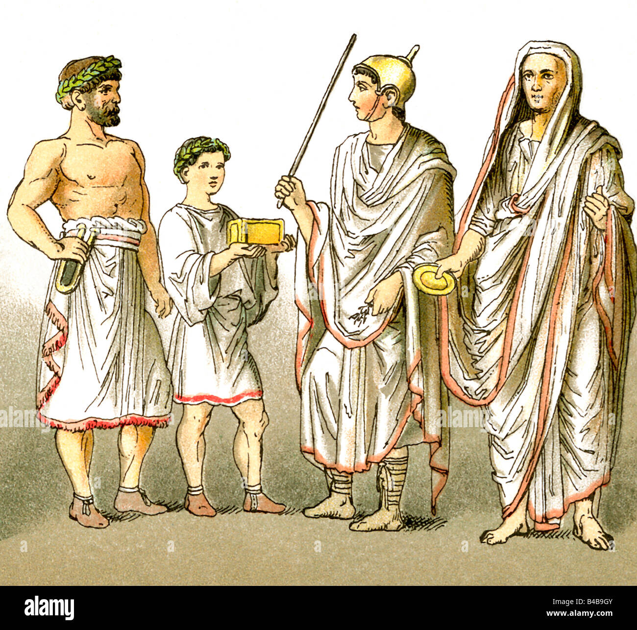 Roman Priests and Attendants Stock Photo - Alamy