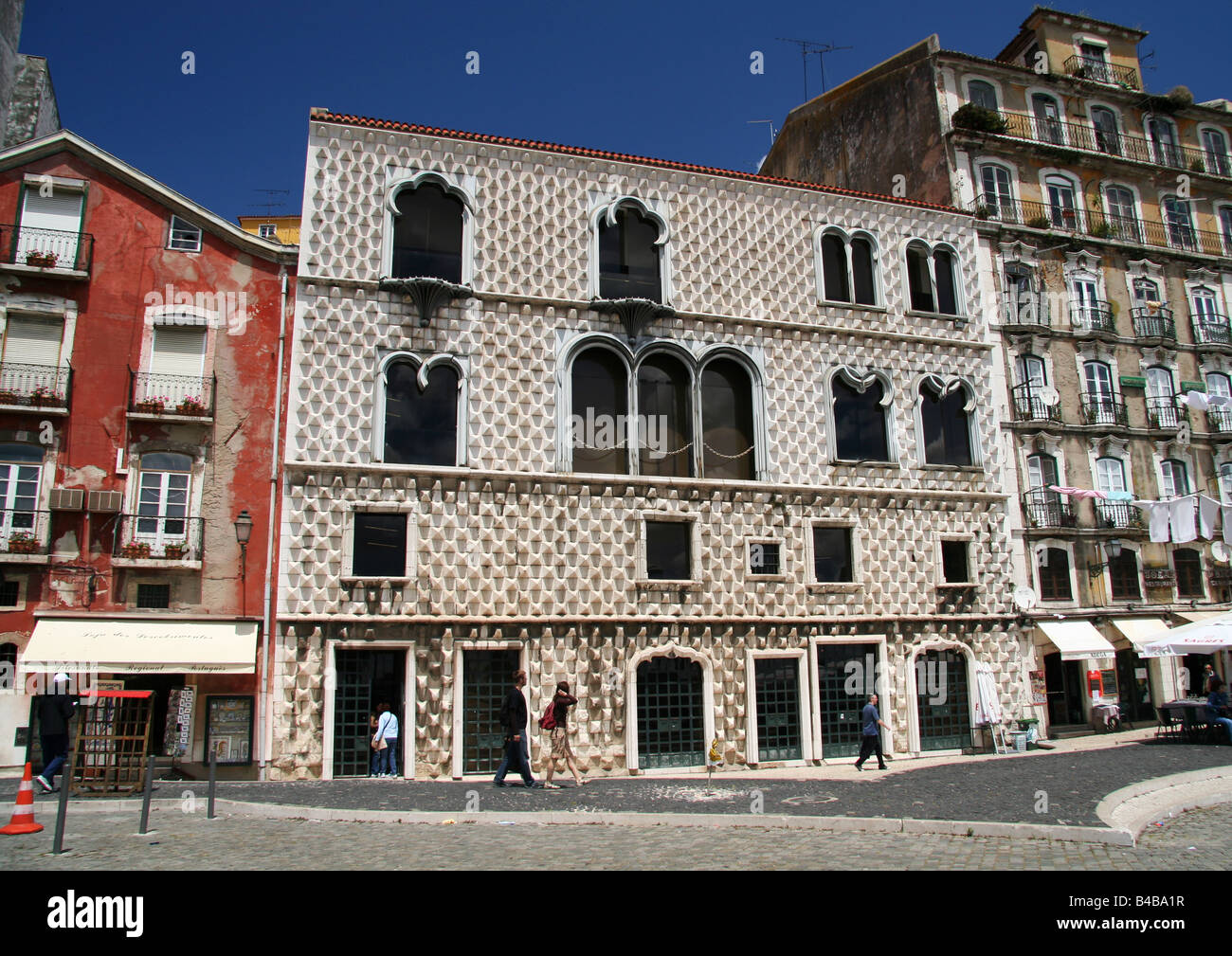 Casa dos Bicos, Alfama, Lisbon Stock Photo
