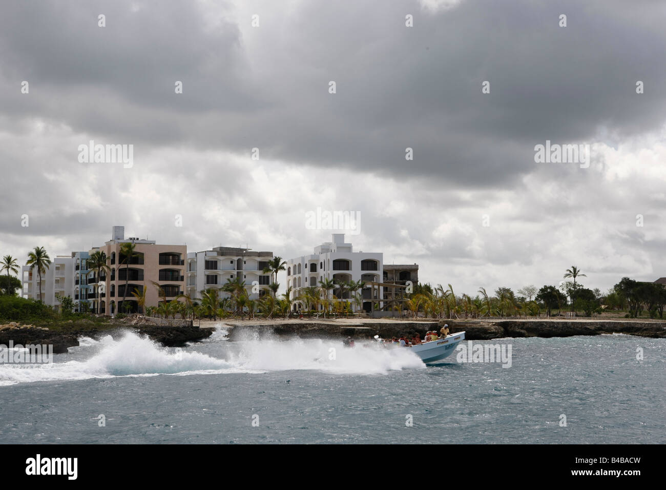 tour speed boat in the Dominican Republic Stock Photo - Alamy