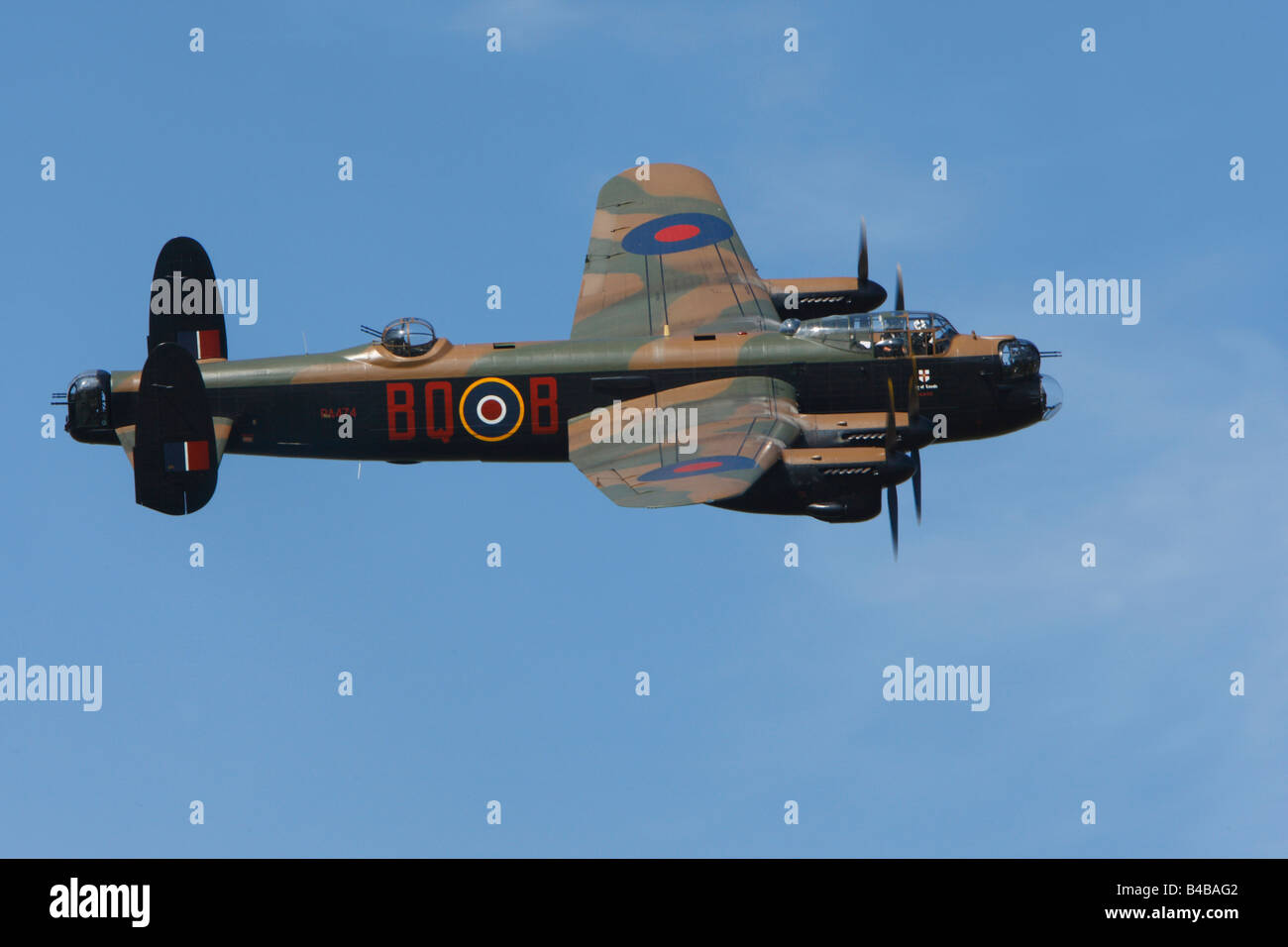 Avro Lancaster during flypast at Goodwood Revival Meeting 2008 BBMF Stock Photo