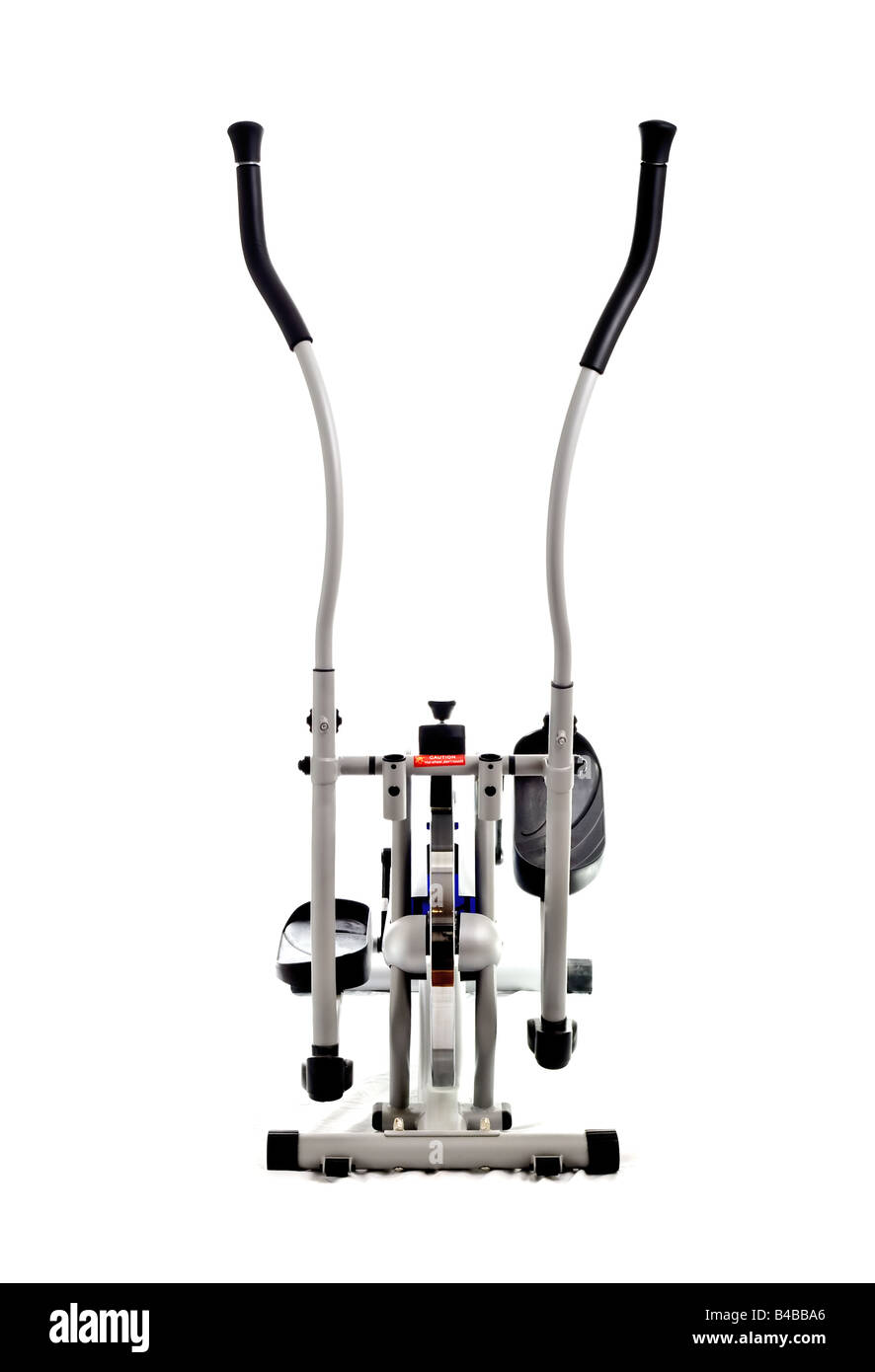 an elliptical stationary bike isolated on white Stock Photo Alamy