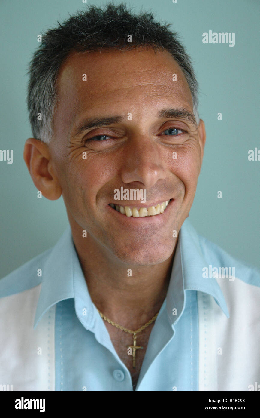 Portrait Of A Baby Boomer Aged Man With Gray Grey Hair And