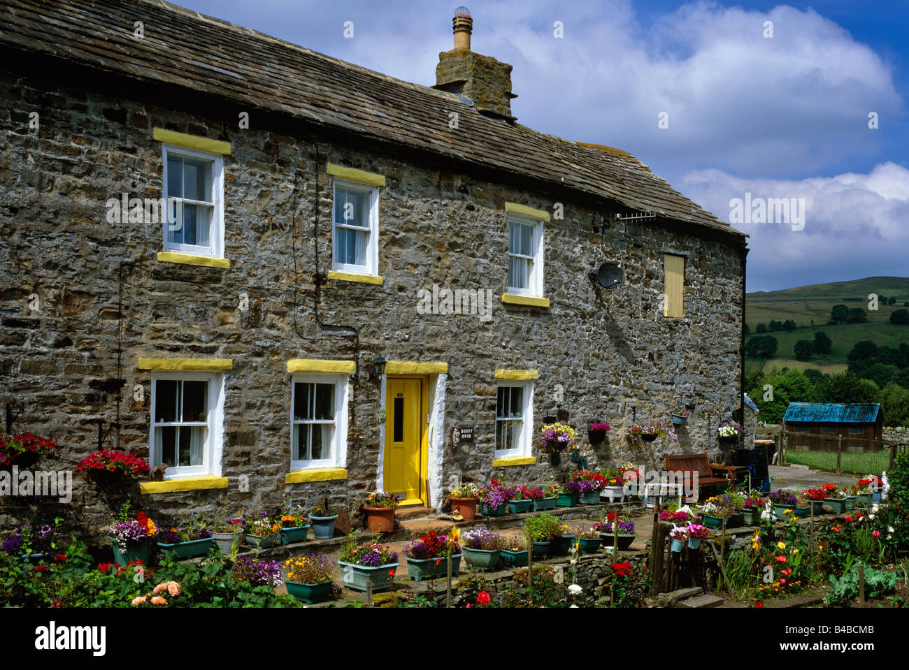 Country Cottages at St John's Chapel, Weardale, County Durham Stock Photo