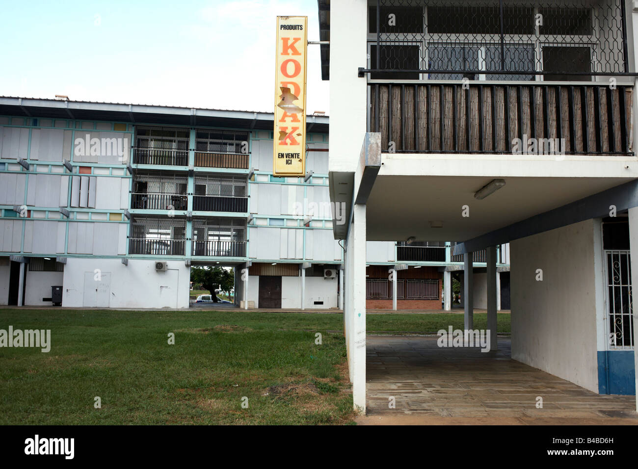 Fading sign advertising Kodak films attached to fading architecture in ...