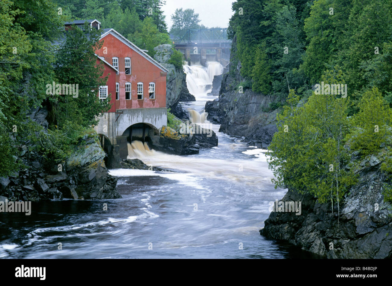 A small but beautiful hydroelectric power plant, New Brunswick Stock