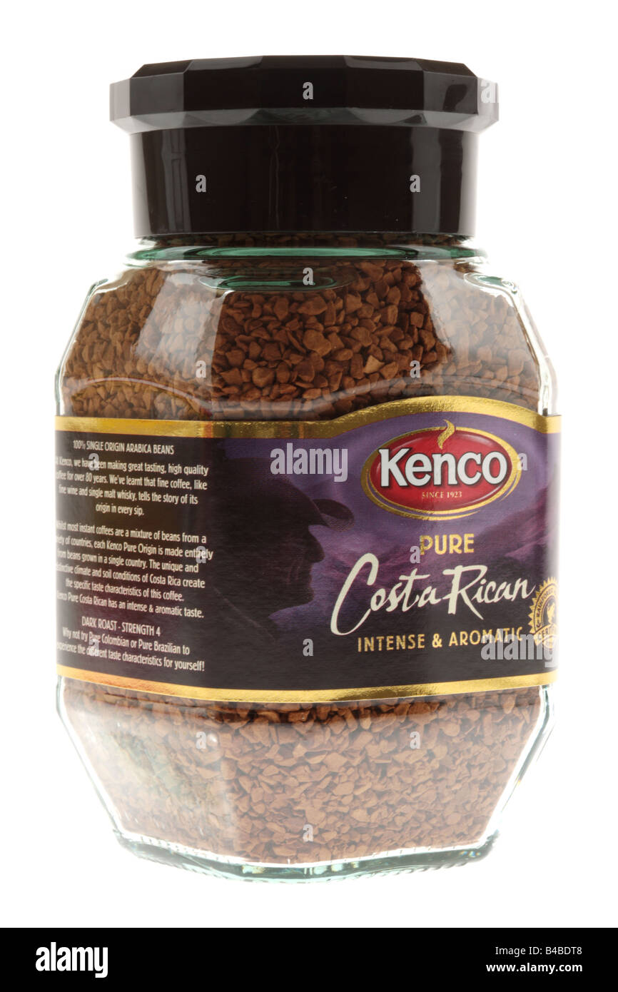 Jar of Instant Coffee Granules Stock Photo Alamy