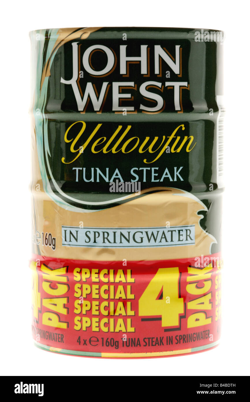 Multipack Tins of Yellowfin Tuna Fish Stock Photo Alamy
