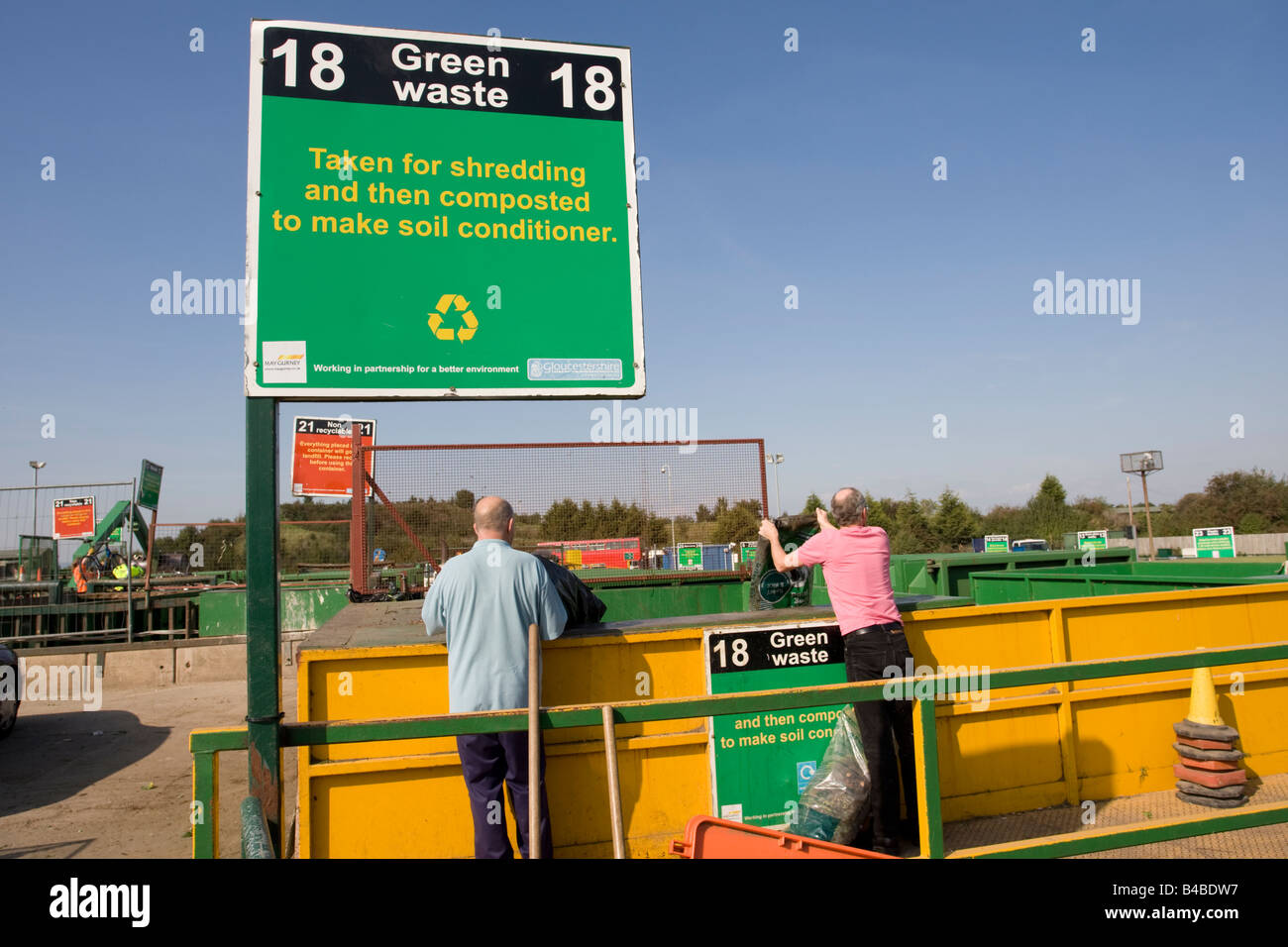Green waste recycling skip domestic site Wingmoor Farm Stoke Orchard