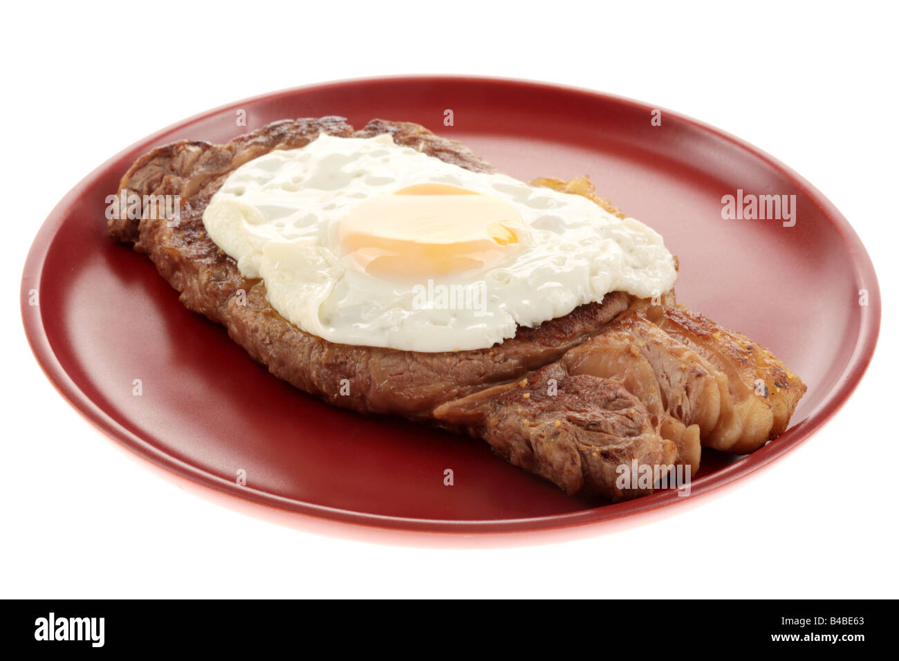 Sirloin Steak with Fried Egg Stock Photo Alamy