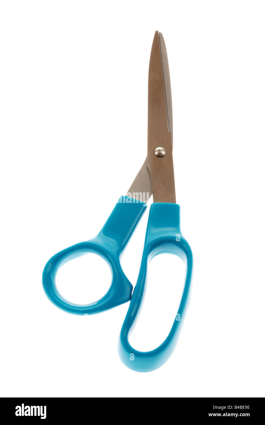 Pair Of Household Or Domestic Cutting Scissors With Plastic Handles ...