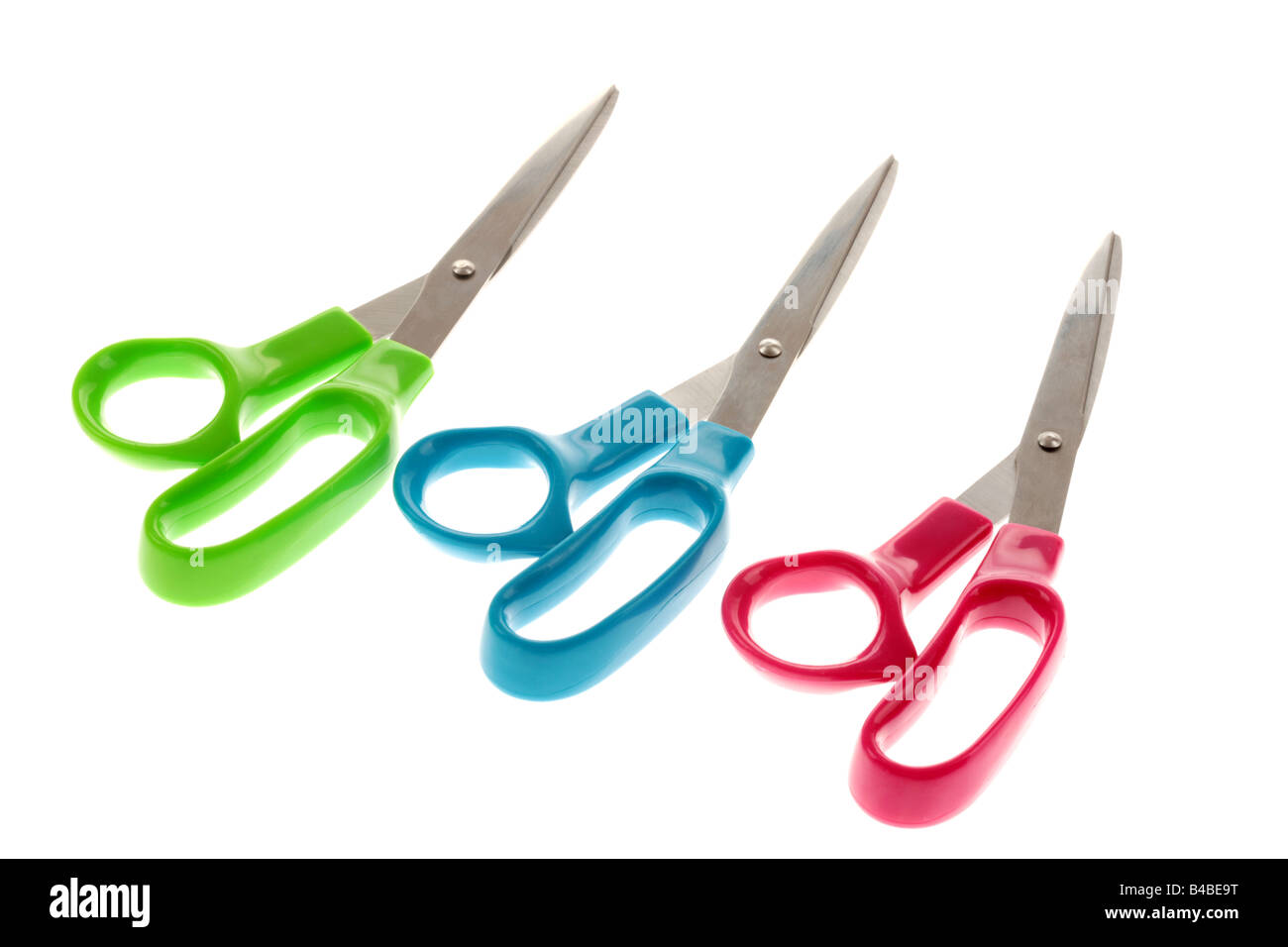 Pair Of Household Or Domestic Cutting Scissors With Plastic Handles ...