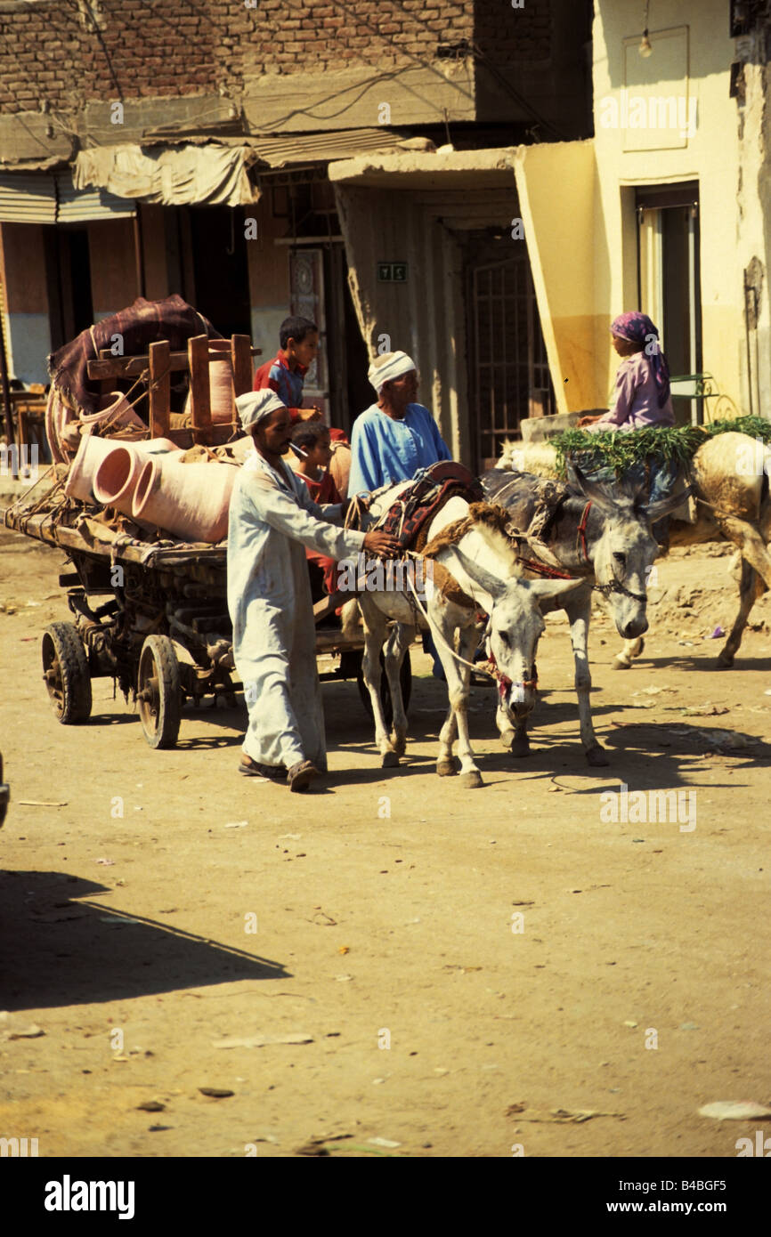 Rural daily scene in a small town in Egypt Stock Photo - Alamy