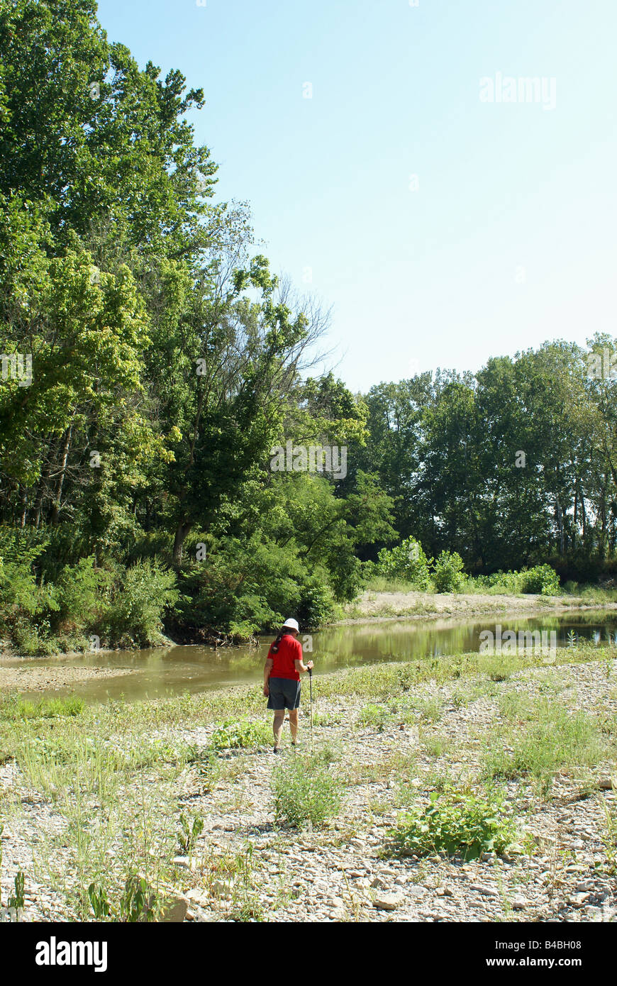 Lone woman walks down hi-res stock photography and images - Alamy