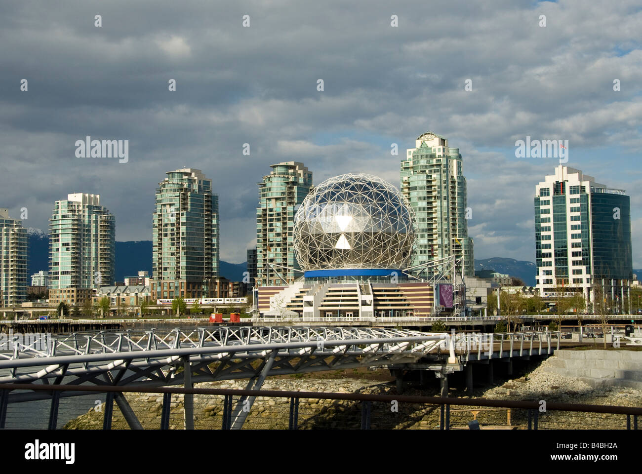 Science World geodesic dome, Vancouver, British Columbia, Canada Stock