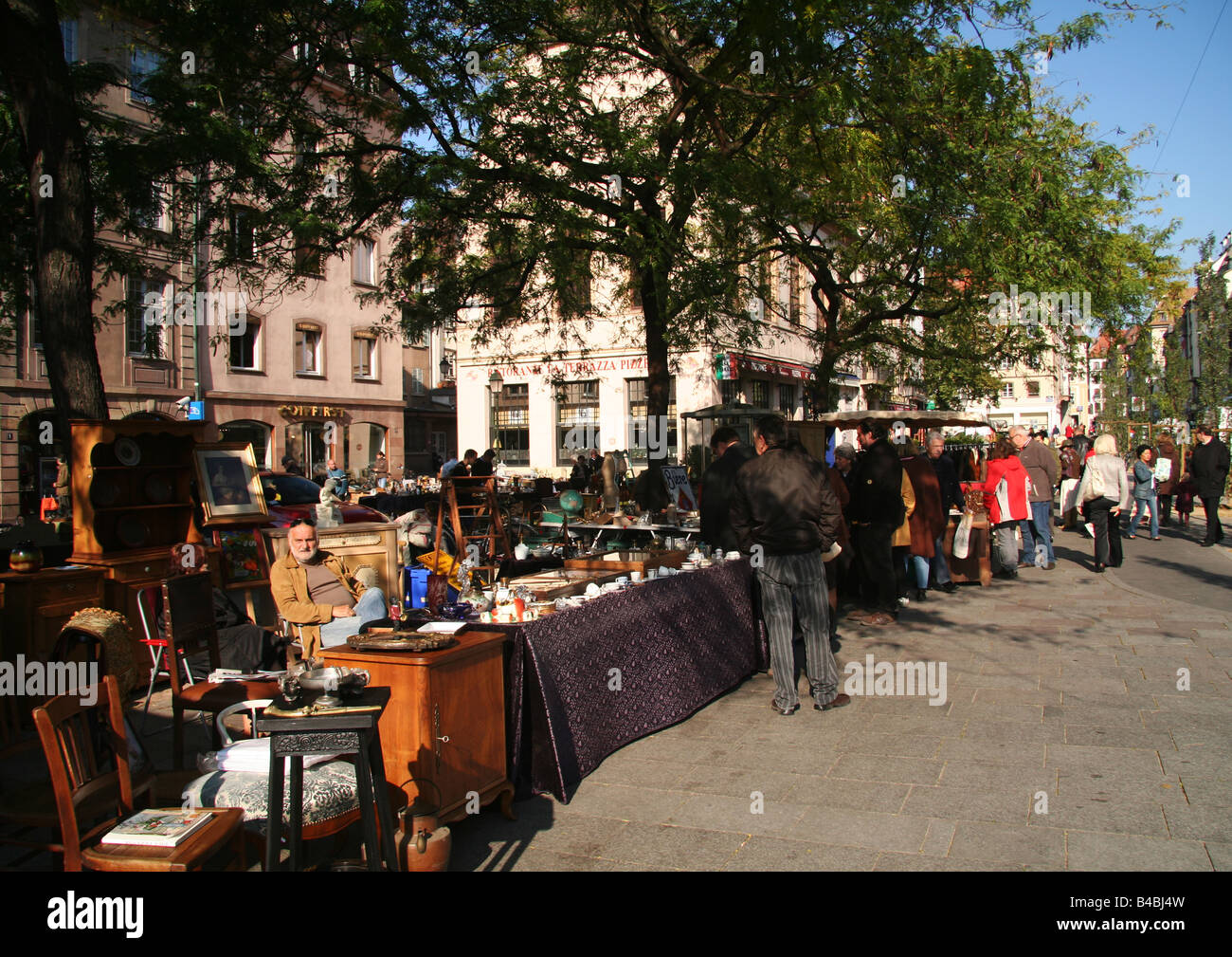 Atmospheric Fleamarket Strasbourg Stock Photo Alamy