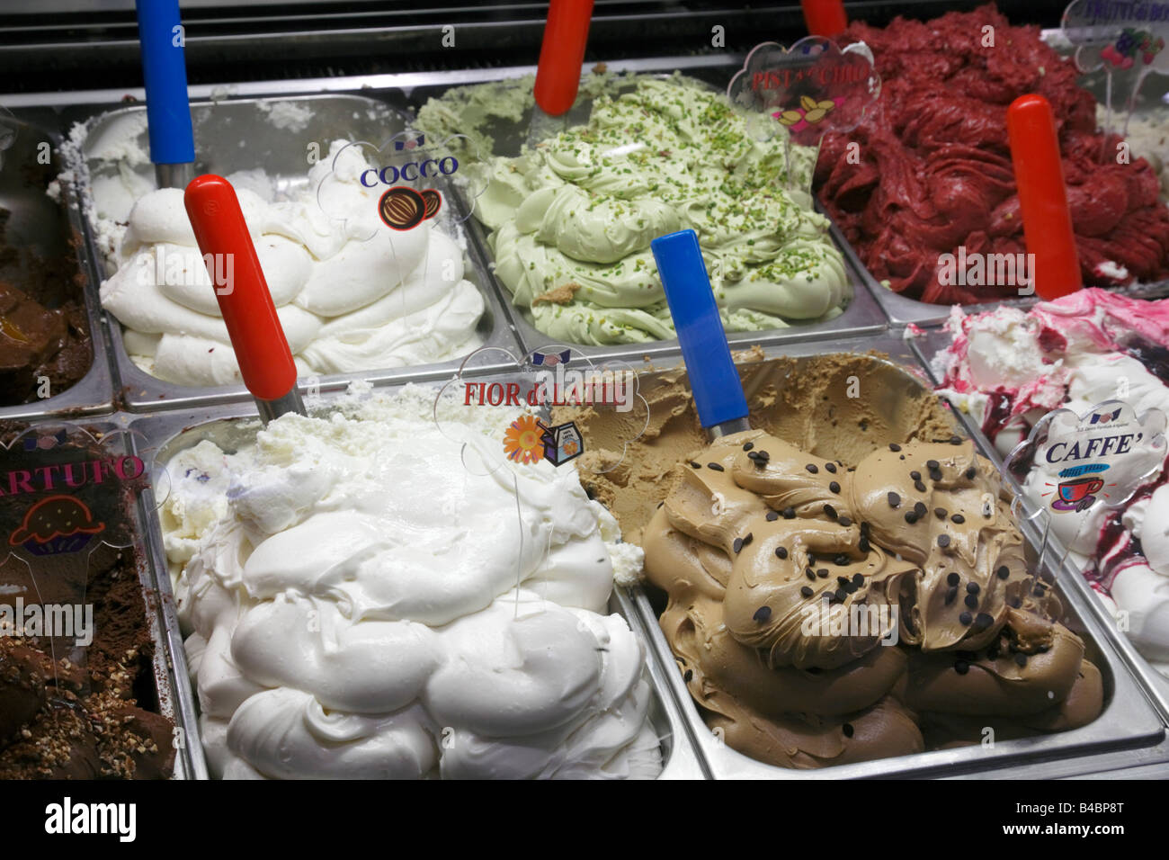 Several icecreams ice cream parlor Old Town Rome Italy Stock Photo Alamy