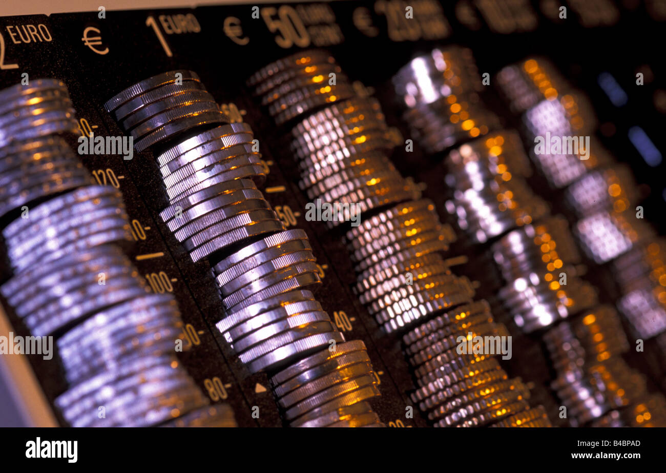coins, Money coins, Euro coins, Euros, Cent Stock Photo