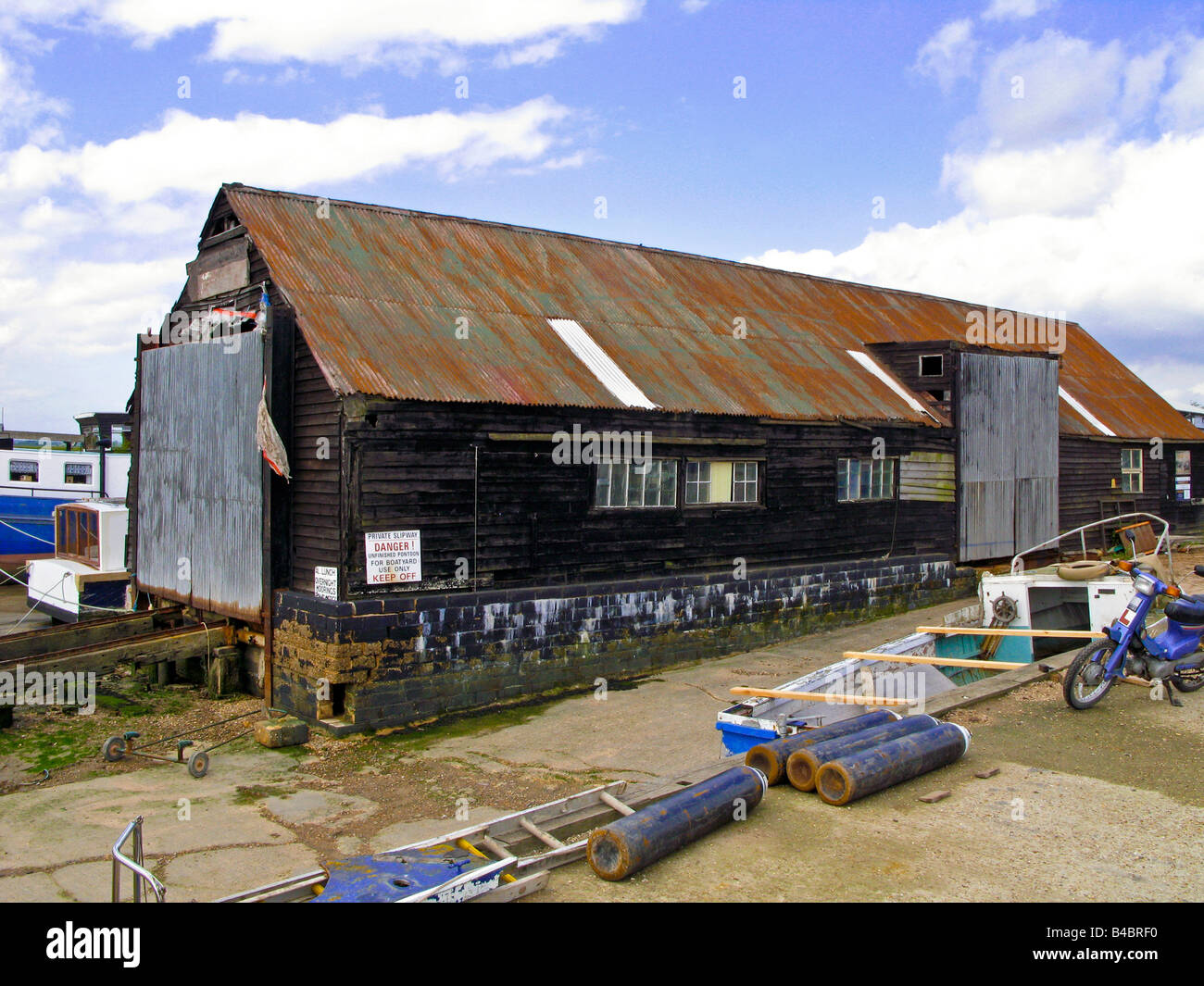 Shuttlewood boat yard, a traditional boatyard in Paglesham Essex United