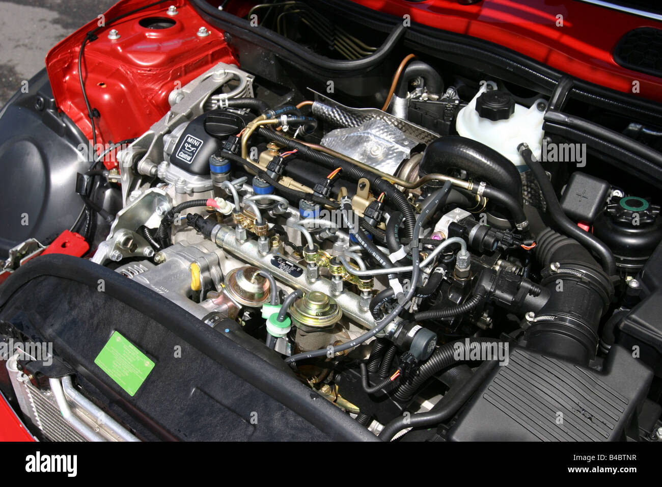 Car engine in red car stock photo. Image of motor, engine - 21214300