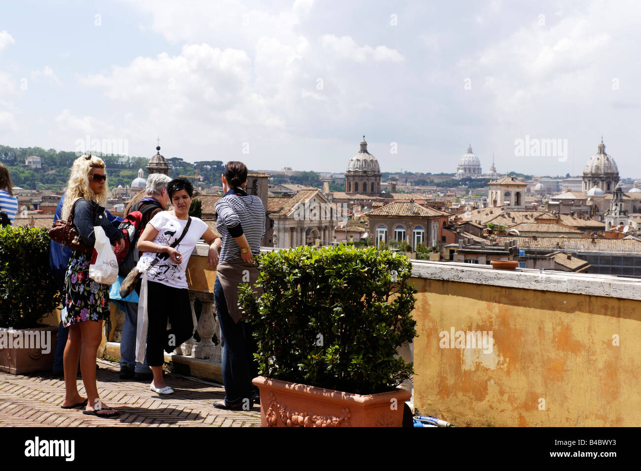 View over Rome from terrace of the Caffè Capitolino Capitoline Museums ...