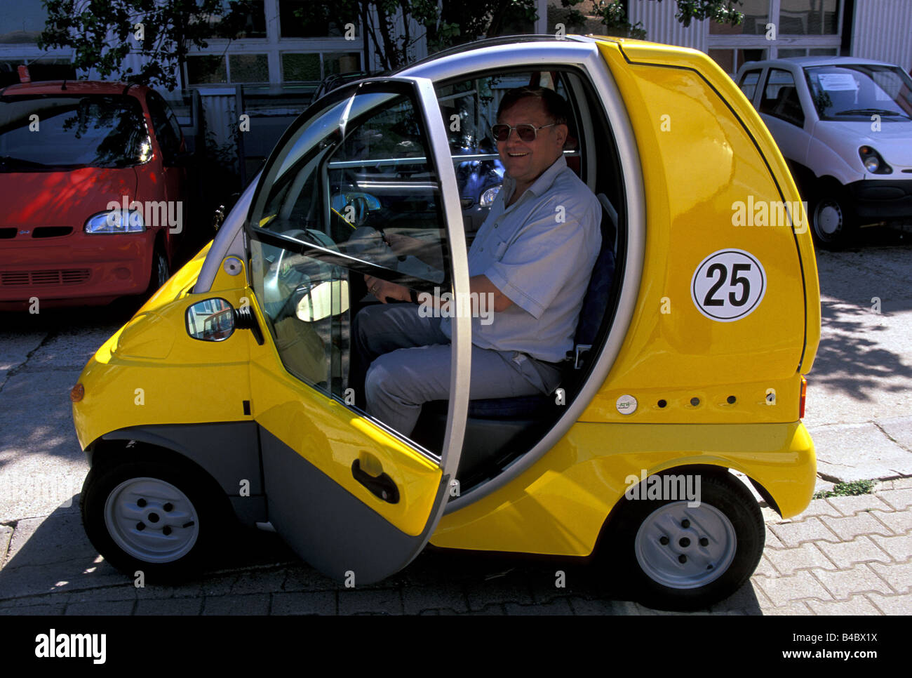 Car, Electric vehicle, Model 'Charly' (Autotechnik Walther), Light approx. Stock Photo