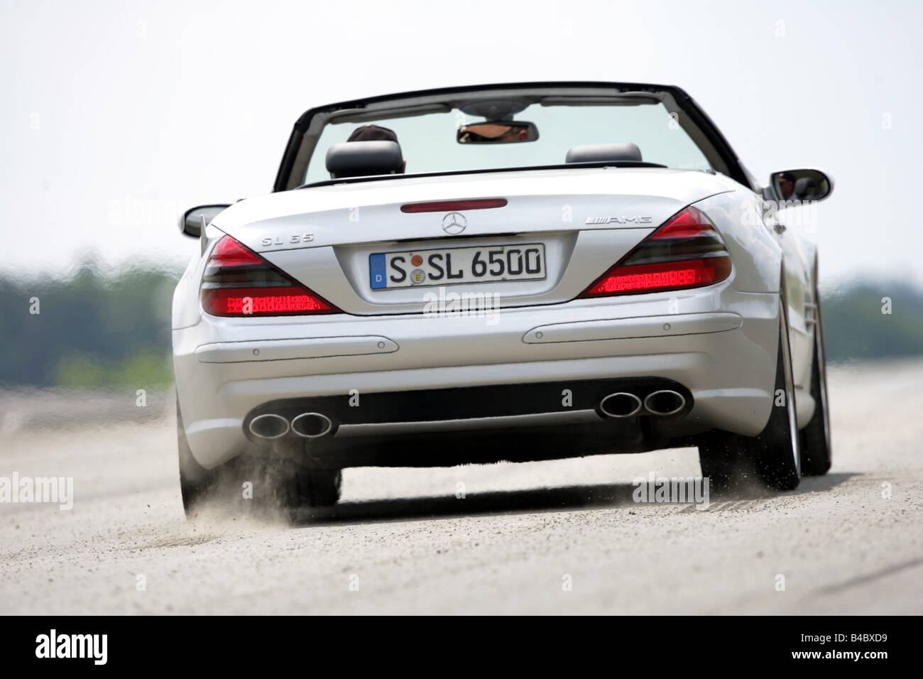 Car, Mercedes SL 65 AMG, Convertible, model year 2004-, silver, Tuning ...