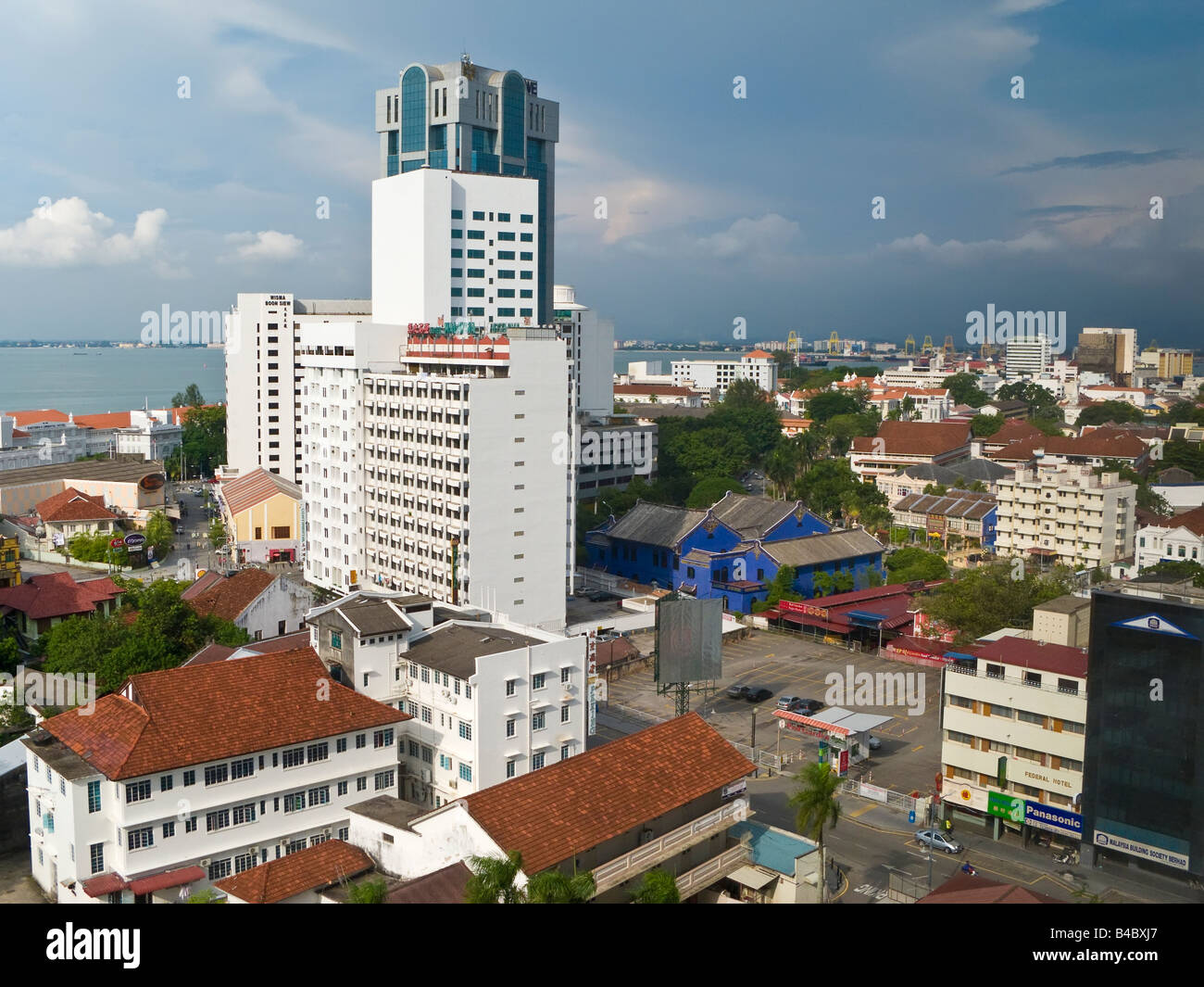Asia, Malaysia, Penang, Pulau Pinang, Georgetown, City skyline Stock Photo