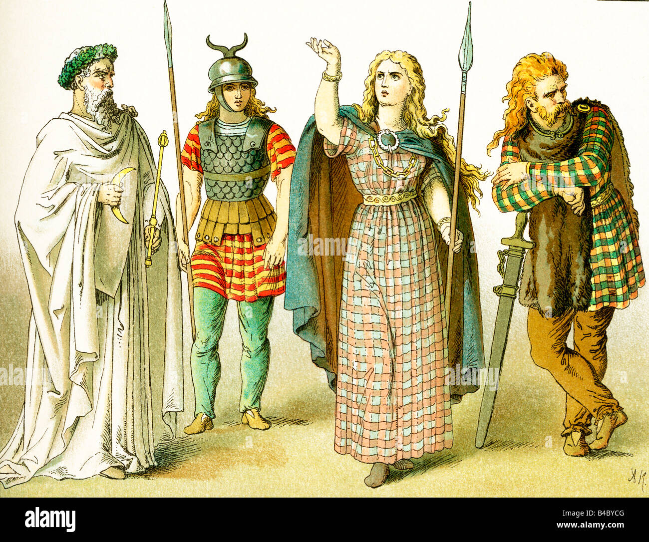 Druids, Gauls, and Boudicea Stock Photo