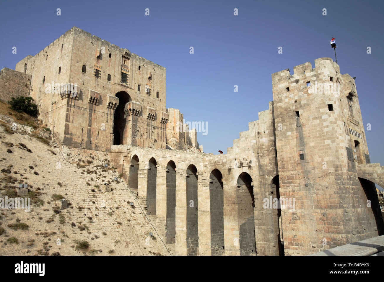 Entrance To The Citadel Of Aleppo, Syria Stock Photo - Alamy