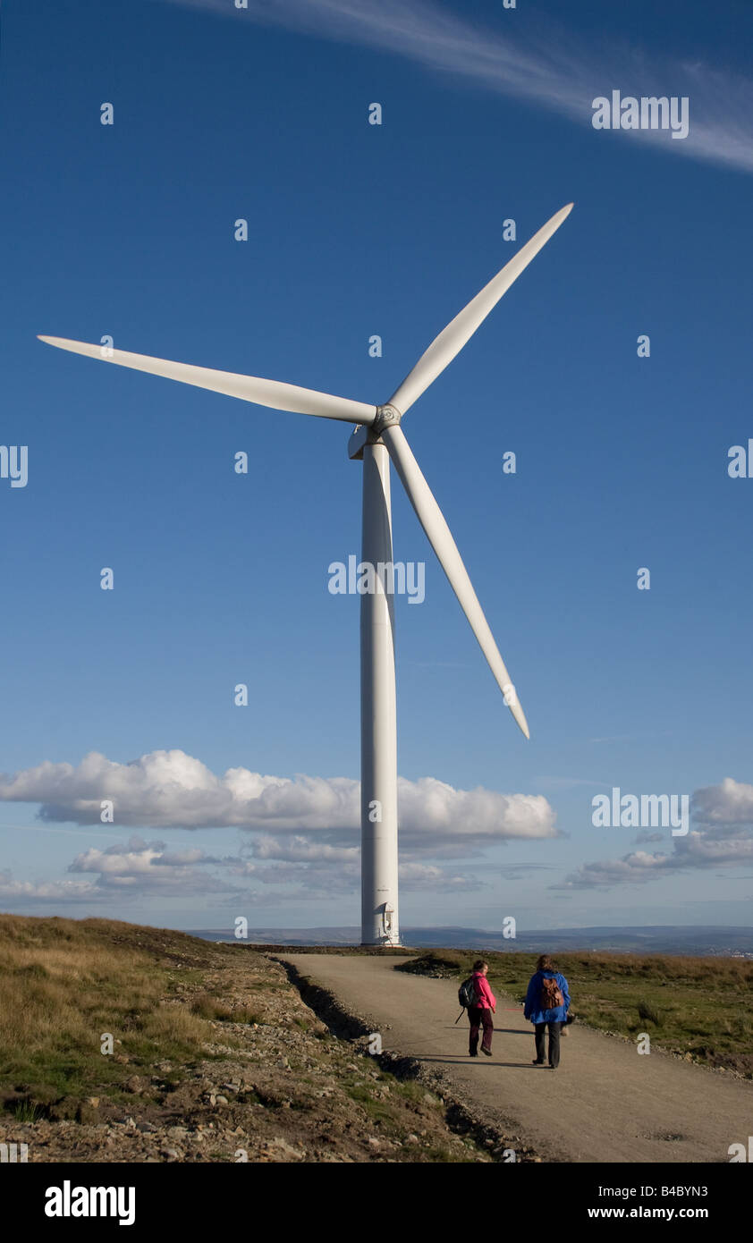 Scout Moor wind turbines, Lancashire, UK Stock Photo