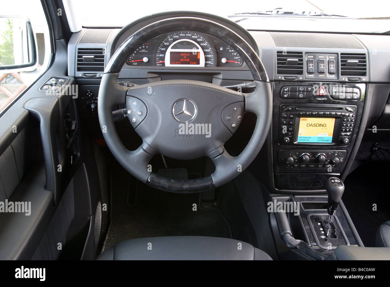 Car, Mercedes AMG G55, model year 2004, silver, cross country vehicle