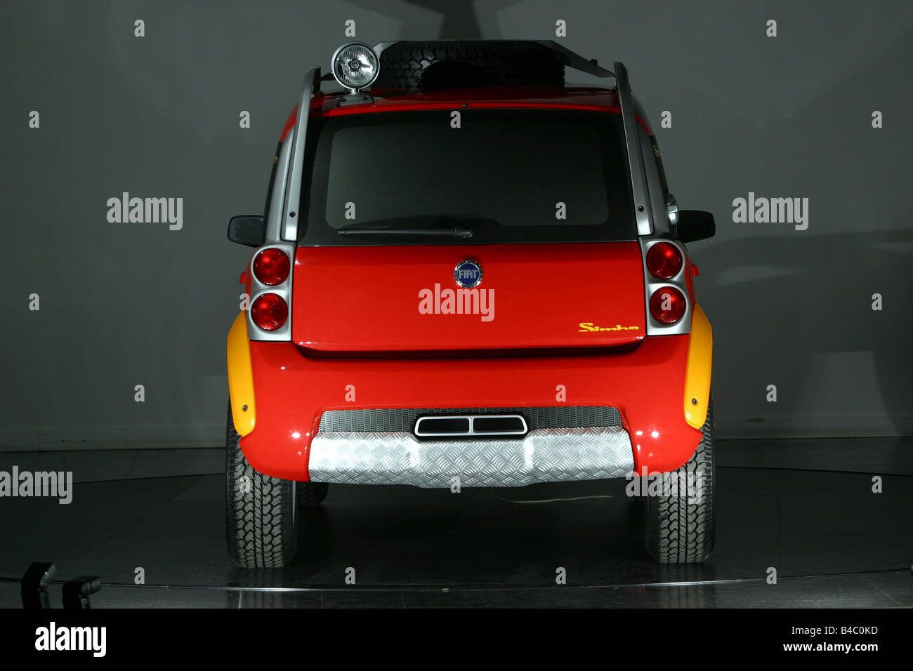 Car, Fiat Simba, Concept Car, Study, model year 2003, red-orange ...