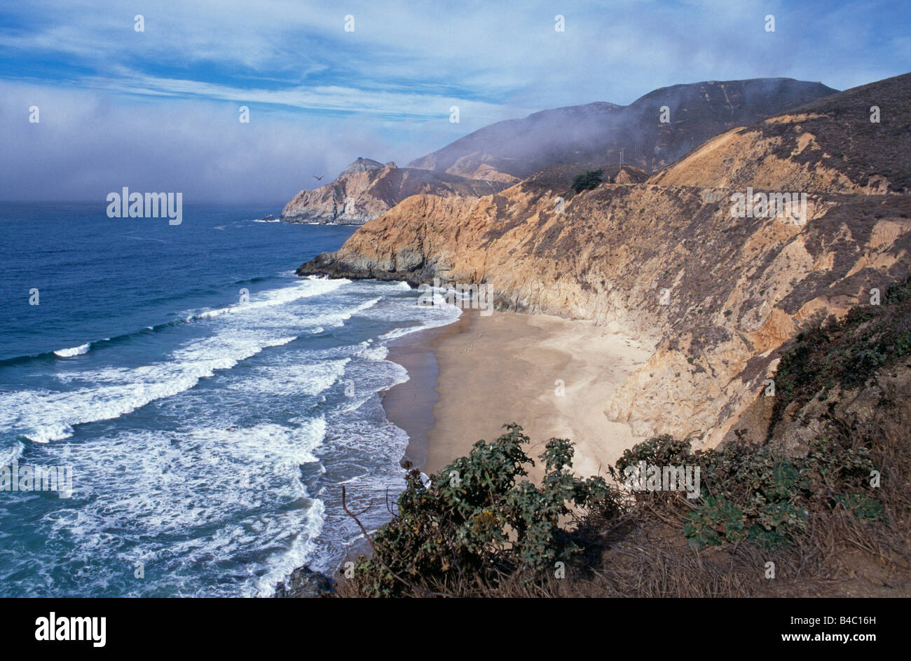 Looking down onto west coast beach usa hi-res stock photography and images  - Alamy