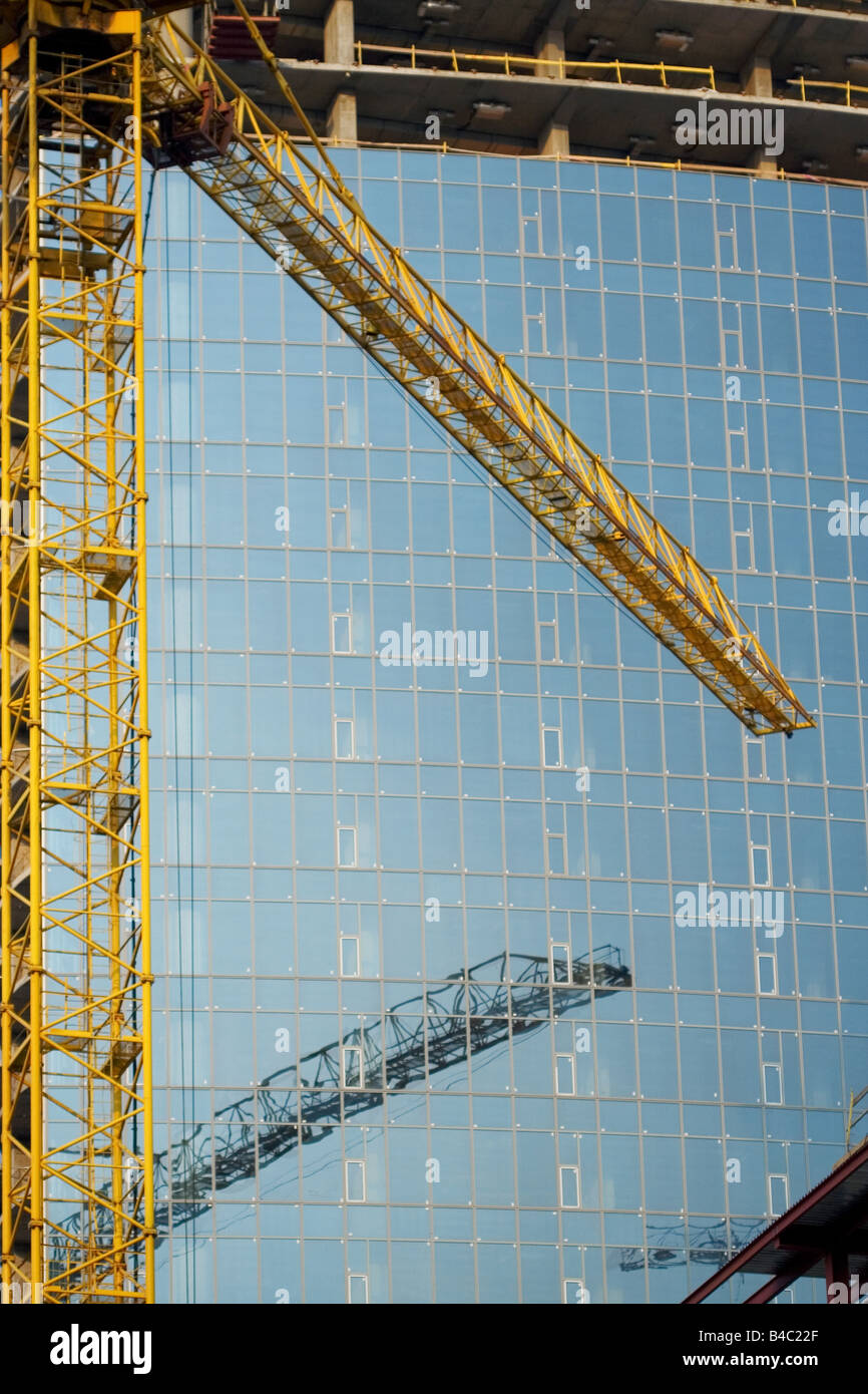 Business building under construction background Stock Photo - Alamy