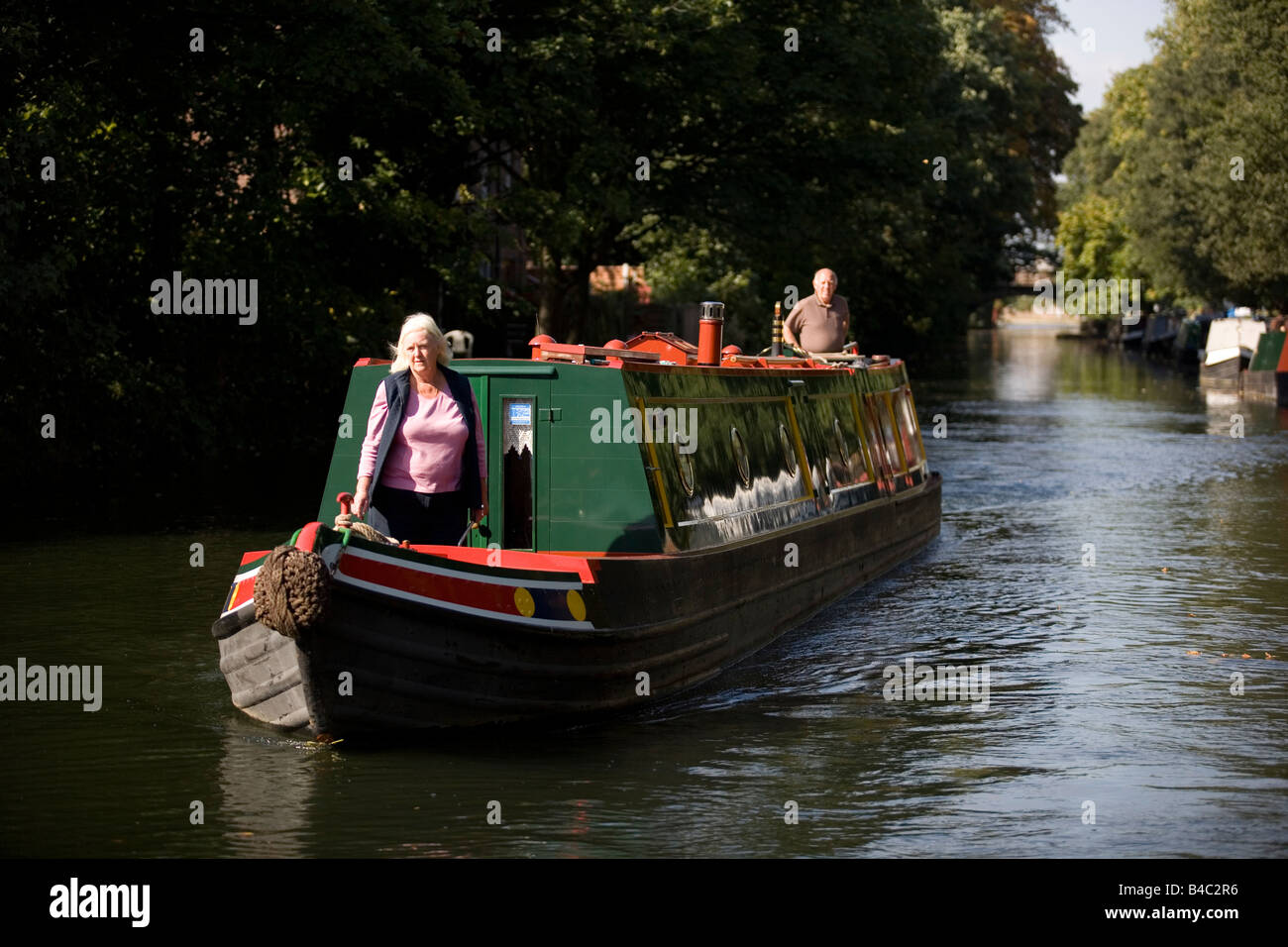 Barge on Regents Canal, East London Stock Photo