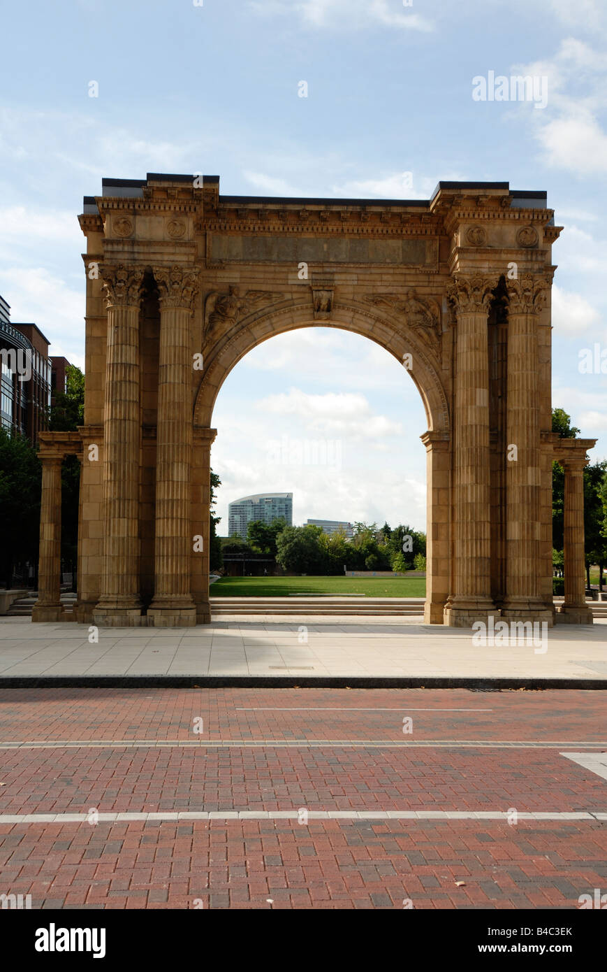 McFerson commons arch in Columbus Ohio Stock Photo Alamy