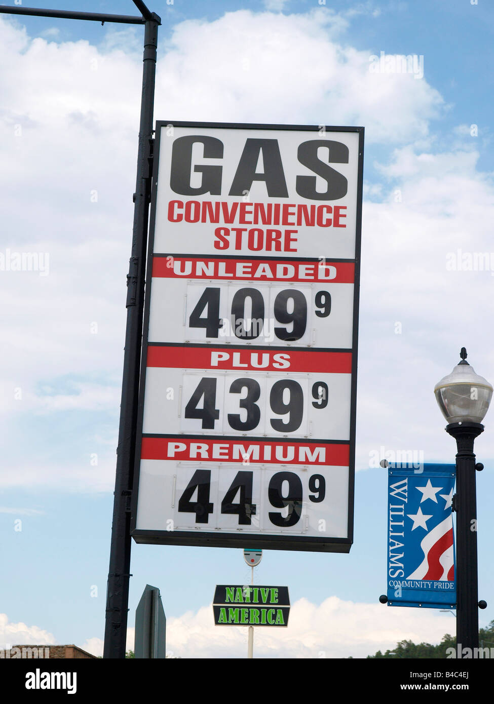Sign at a gas station on Route 66 Gas Station Museum Williams Arizona